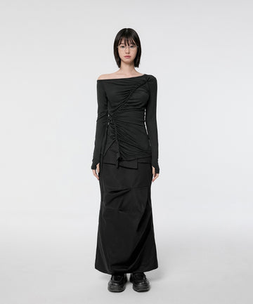 Handmade Twisted One-Shoulder Long Sleeve